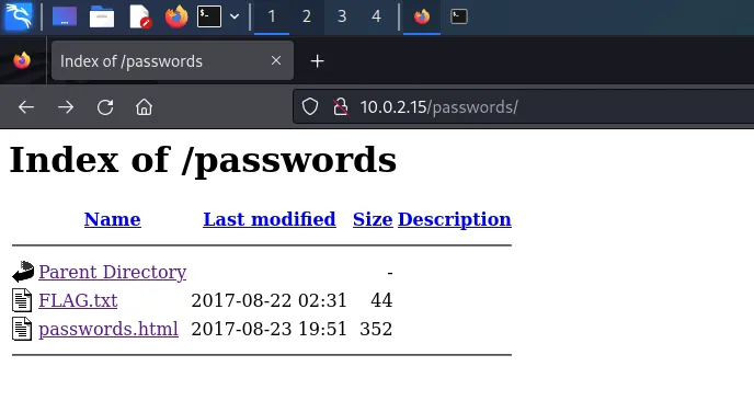 10.0.2.15/passwords/ /passwords/